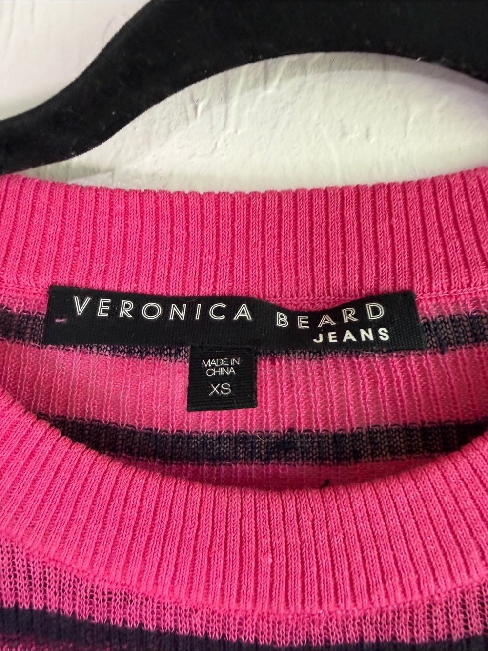 Veronica Beard Dean Striped Linen Crewneck Sweater sz XS - Picture 4 of 6